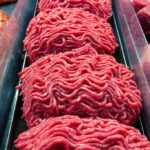 HORRIFYING Discovery Links Meat To Infections Ground beef on display at a butcher shop.