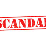 LEAKED Messages Expose Massive Scandal Red stamp with the word scandal