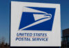 United States Postal Service sign featuring the USPS logo