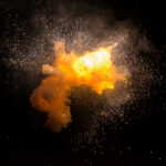 14 Souls VANISHED — Plane Erupts Mid-Flight Bright explosion against a dark background with sparks.