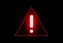Red triangular warning sign with an exclamation mark