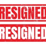 Border Chief’s SHOCK Exit: Why Now? Graphic design featuring the word 'RESIGNED' in bold red letters