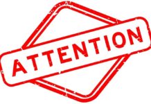 Bacterial Nightmare: Stunning Dog Food Recall Red attention sign with the word 'ATTENTION' in bold letters