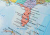 GOP Wins Voting Map War Close-up map of Florida and surrounding areas.