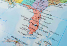 GOP Wins Voting Map War Close-up map of Florida and surrounding areas.