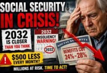 Social Security Crisis 2032: Millions Could Lose 28% of Benefits as Retirement System Nears Collapse
