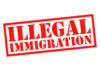 Massive Waves of Communist Illegals Hit Border? Red illegal immigration stamp on white background