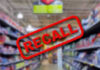 Class I Recall Hits Breakfast Favorites Blurred store aisle with RECALL stamp overlay.