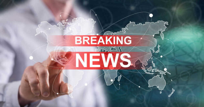 World-map-with-Breaking-News-text-overlay World map with Breaking News text overlay.