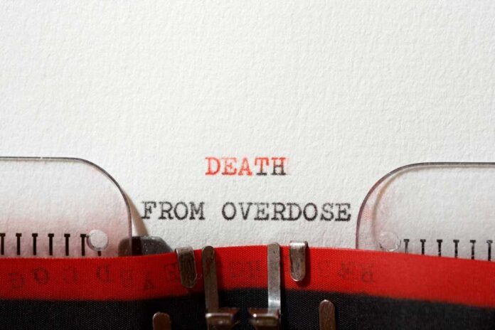 Death,From,Overdose,Phrase,Written,With,A,Typewriter.