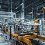 Tariff Heat Pushes Toyota Back to Texas Car assembly line with robotic arms in a factory.