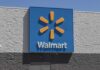 Walmart store sign on exterior wall